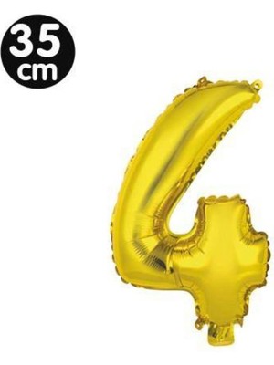 Parti Show 4 Rakam Folyo Balon Gold (35 Cm)