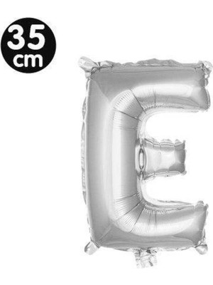 Parti Show E - Harf Folyo Balon Gümüş (35 Cm)
