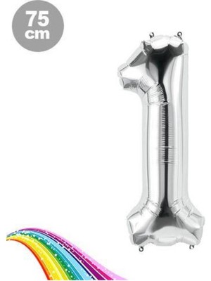 Parti Show 1 Sayı Folyo Balon Gümüş (75 Cm)