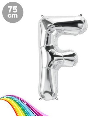 Parti Show F - Harfi Folyo Balon Gümüş (75 Cm)