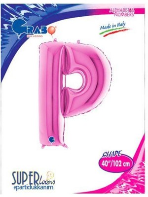 Parti Show P - Harf Folyo Balon Pembe (100 Cm)