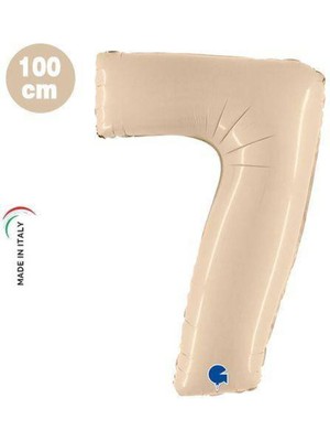 Parti Show 7 Rakam Folyo Balon Satin Krem (100X70 Cm)