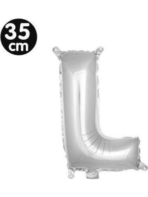 Parti Show L - Harf Folyo Balon Gümüş (35 Cm)
