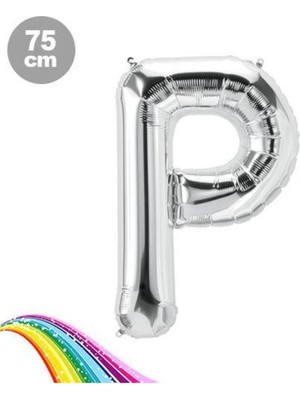Parti Show P - Harfi Folyo Balon Gümüş (75 Cm)