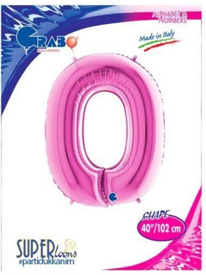 Parti Show O - Harf Folyo Balon Pembe (100 Cm)
