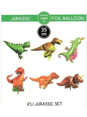 Parti Show Dinozor Folyo Balon 6 Lı 35 cm