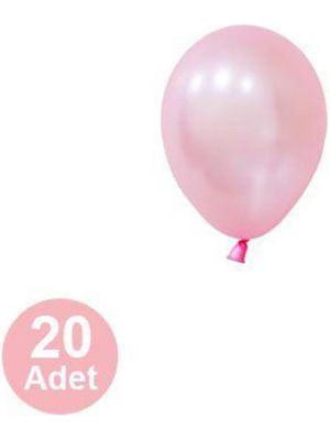 Parti Show 5 Inch Mini Pembe Metalik Balon 20 Adet