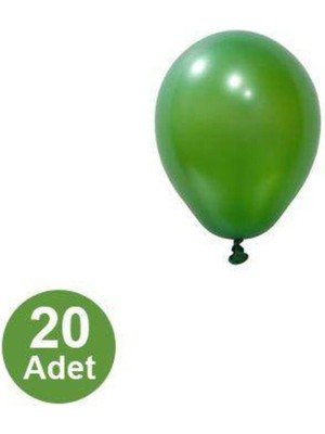 Parti Show 5 Inch Mini Yeşil Metalik Balon 20 Adet