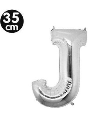 Parti Show J - Harf Folyo Balon Gümüş (35 Cm)
