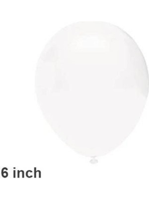 Parti Show 6 Inch Mini Beyaz Balon 20 Adet