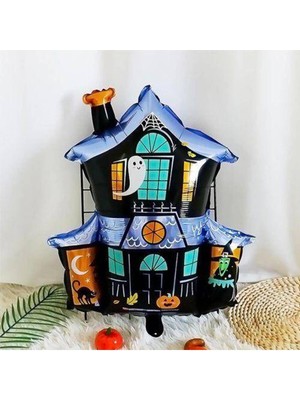 Parti Show Halloween Hayaletli Ev Folyo Balon 60*65 cm