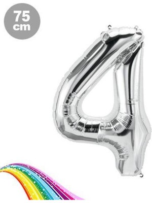 Parti Show 4 Sayı Folyo Balon Gümüş (75 Cm)