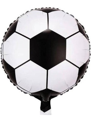Parti Show Siyah Beyaz Futbol Topu Folyo Balon (45 Cm)