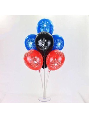 Parti Show Spiderman Örümcek Adam Baskılı Balon ve Balon Standı