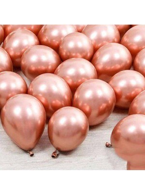 Parti Show 6 Inch Mini Rose Gold Krom Balon 10 Adet