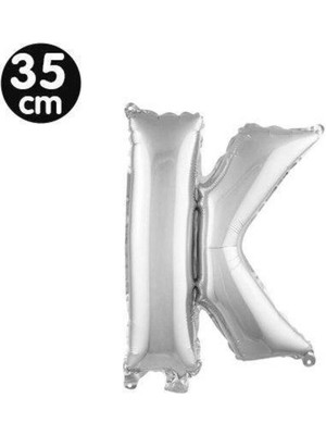 Parti Show K - Harf Folyo Balon Gümüş (35 Cm)