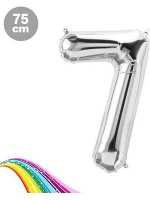 Parti Show 7 Sayı Folyo Balon Gümüş (75 Cm)