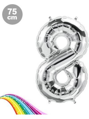 Parti Show 8 Sayı Folyo Balon Gümüş (75 Cm)