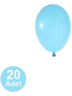 Parti Show 5 Inch Pastel Mini Açık Mavi Balon 20 Adet