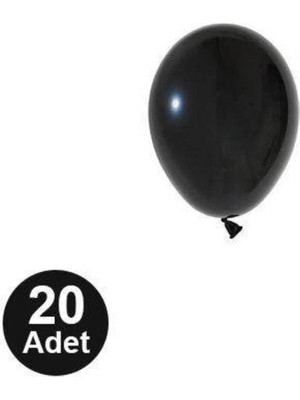 Parti Show 5 Inch Pastel Mini Siyah Balon 20 Adet