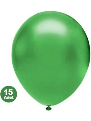 Parti Show Yeşil Balon Metalik 15 Adet