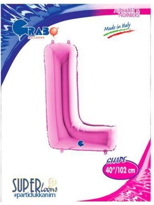 Parti Show L - Harf Folyo Balon Pembe (100 Cm)