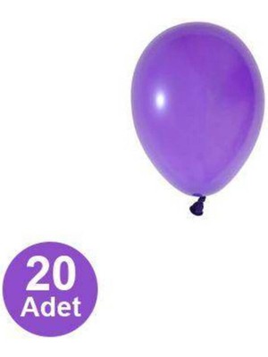 Parti Show 5 Inch Pastel Mini Mor Balon 20 Adet