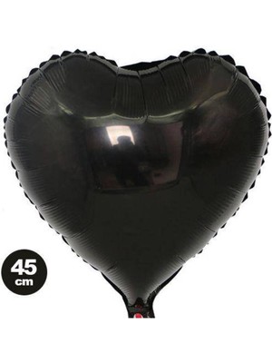 Parti Show Siyah Kalp Folyo Balon (45 Cm)