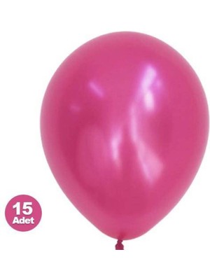Parti Show Fuşya Balon Metalik 15 Adet