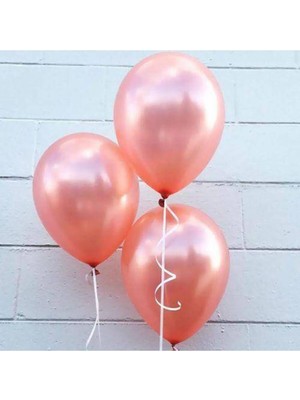 Parti Show Koyu Rose Gold Balon Metalik 15 Adet