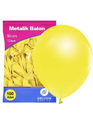 Parti Show Sarı Balon Metalik 100 Adet
