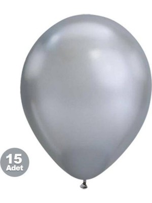 Parti Show Gümüş (Silver) Balon Metalik 15 Adet