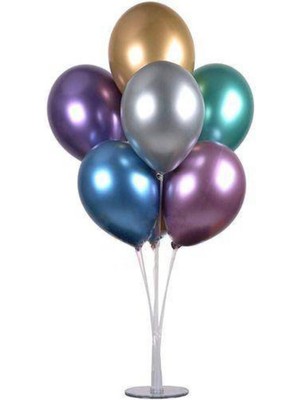 Parti Show Metalik Balonlu Balon Standı 10'lu