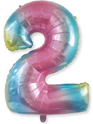 Parti Show 2 Rakam Folyo Balon Rainbow 76X60 cm