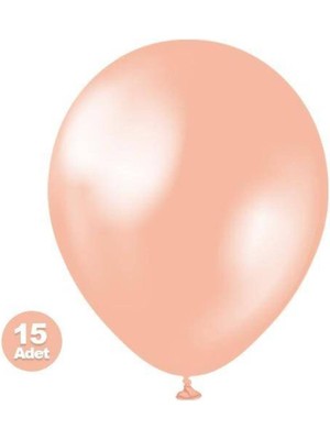 Parti Show Rose Gold Balon Metalik 15 Adet