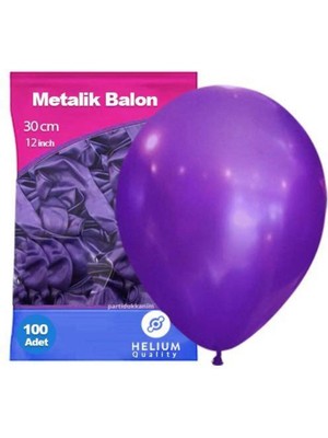 Parti Show Mor Balon Metalik 100 Adet