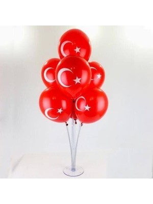 Parti Show Türk Bayrağı Ay Yıldızlı Okul Süsleme Balon ve Standı
