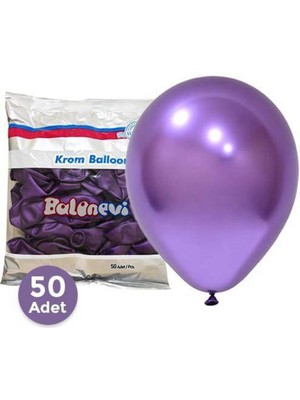Parti Show Mor Krom Balon 50 Adet (30 Cm)