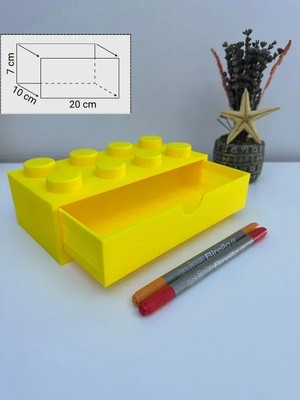 LEGO Tasarımlı Mini Çekmece 4x2 Masaüstü Düzenleyici Dekoratif Saklama Kutusu