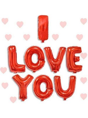 Parti Show I Love You Folyo Balon Kırmızı (35 Cm)