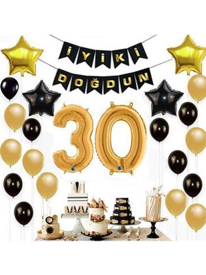 Parti Show 30 Yaş Doğum Günü Süsleri Seti