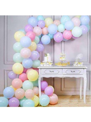 Parti Show Balon Zinciri - Karışık Makaron 100 Adet