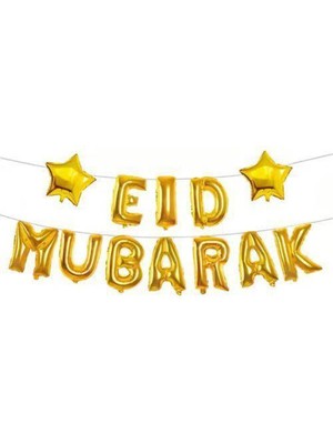 Parti Show Eid Mubarak Folyo Balon Seti 35 cm