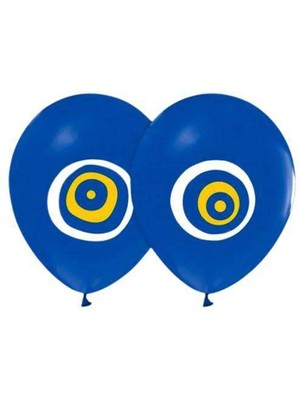 Parti Show Mavi Nazar Boncuklu Balon (10 Adet)
