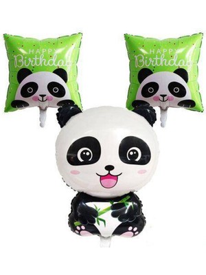 Parti Show Panda Folyo Balon Set 3 Adet