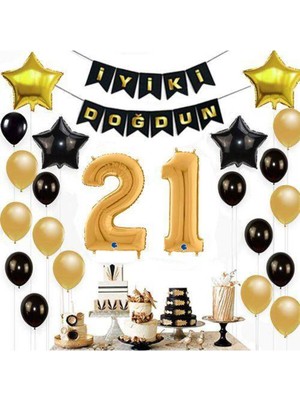 Parti Show 21 Yaş Doğum Günü Süsleri Seti