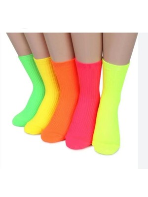 Leovia 4 Çift Renkli Unisex Kolej Çorabı