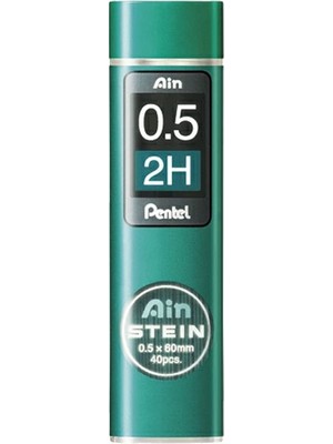 Pentel Ain Stein 0.5 mm 2H Kalem Uçları 40'lı Paket Yeşil Renk 60 mm Uzunluk