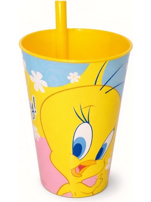 Tuffex Lisanslı Tweety Pipetli Bardak 400 ml