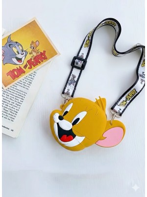 Tom ve Jerry Silikon Çapraz Ayarlı Askı Omuz Çantası Kadın Genç Kız Erkek Çocuk Bebek Hediyelik